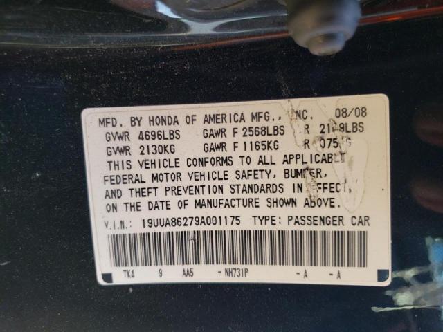 Photo 10 from auction – 2009 ACURA TL with VIN 19UUA86279A001175