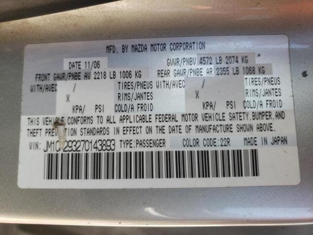 Photo 10 from auction – 2007 MAZDA 5 with VIN JM1CR293270143893
