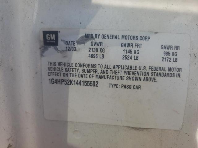 Photo 10 from auction – 2004 BUICK LESABRE CU with VIN 1G4HP52K144155502