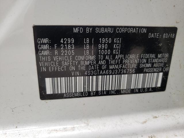 Photo 10 from auction – 2018 SUBARU IMPREZA with VIN 4S3GTAA69J3736756