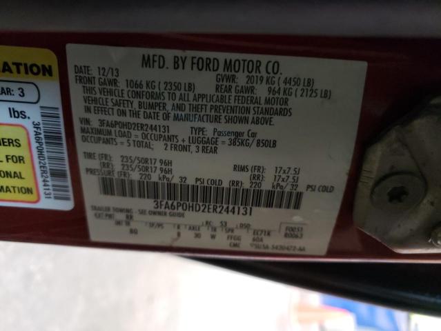 Photo 10 from auction – 2014 FORD FUSION SE with VIN 3FA6P0HD2ER244131