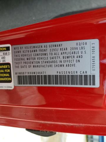 Photo 10 from auction – 2008 VOLKSWAGEN RABBIT with VIN WVWBB71K08W246471