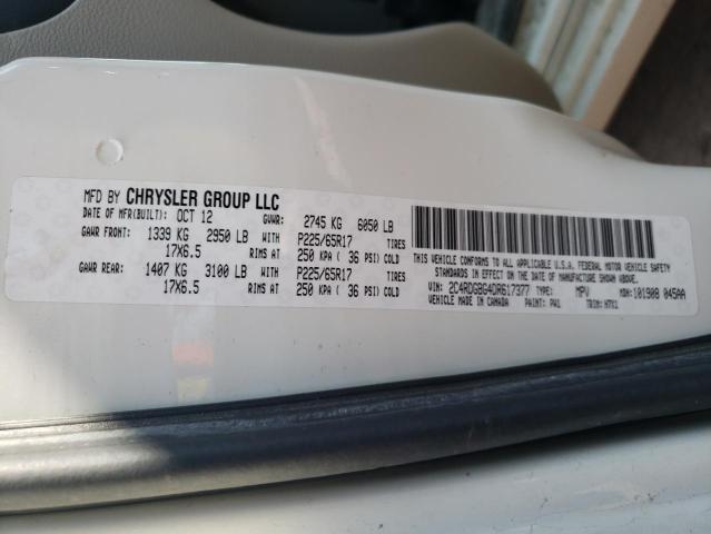 Photo 10 from auction – 2013 DODGE GRAND CARA with VIN 2C4RDGBG4DR617377