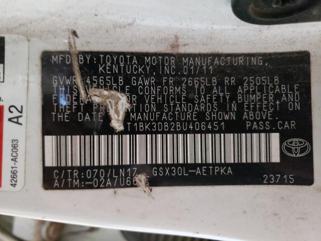 Photo 10 from auction – 2011 TOYOTA AVALON BAS with VIN 4T1BK3DB2BU406451