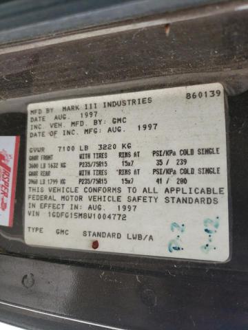 Photo 10 from auction – 1998 GMC SAVANA RV with VIN 1GDFG15M8W1004772