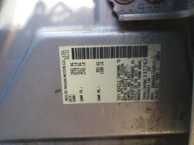 Photo 10 from auction – 2011 NISSAN ALTIMA BAS with VIN 1N4AL2AP6BC137762