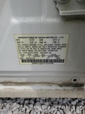 Photo 10 from auction – 2007 NISSAN ALTIMA 2.5 with VIN 1N4AL21E47C234299
