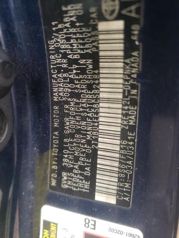 Photo 10 from auction – 2011 TOYOTA COROLLA with VIN 2T1BU4EE5BC582484