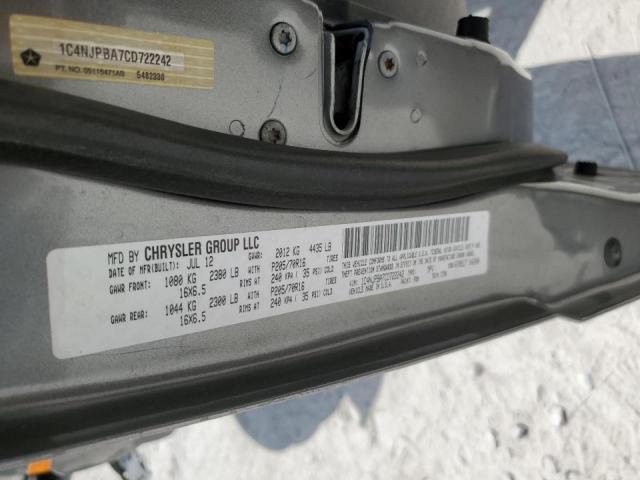 Photo 10 from auction – 2012 JEEP PATRIOT SP with VIN 1C4NJPBA7CD722242