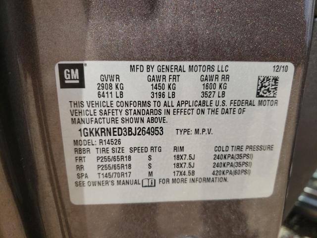 Photo 10 from auction – 2011 GMC ACADIA SLE with VIN 1GKKRNED3BJ264953