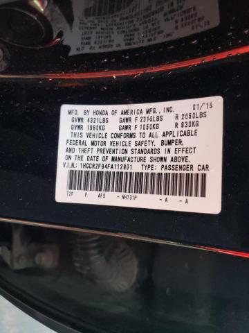 Photo 10 from auction – 2015 HONDA ACCORD EXL with VIN 1HGCR2F84FA112901