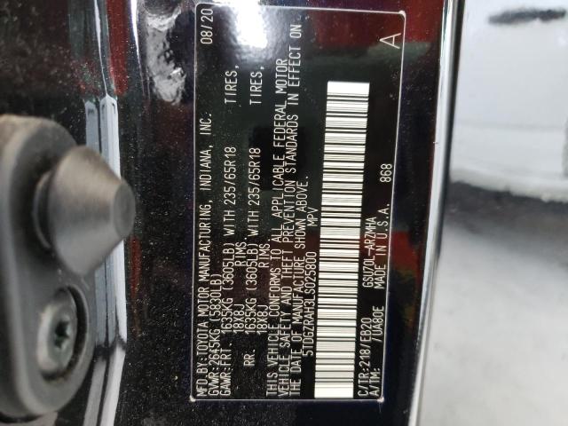 Photo 10 from auction – 2020 TOYOTA HIGHLANDER with VIN 5TDGZRAH3LS025800