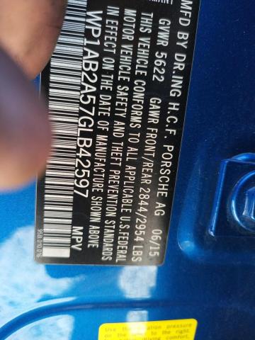 Photo 10 from auction – 2016 PORSCHE MACAN S with VIN WP1AB2A57GLB42597