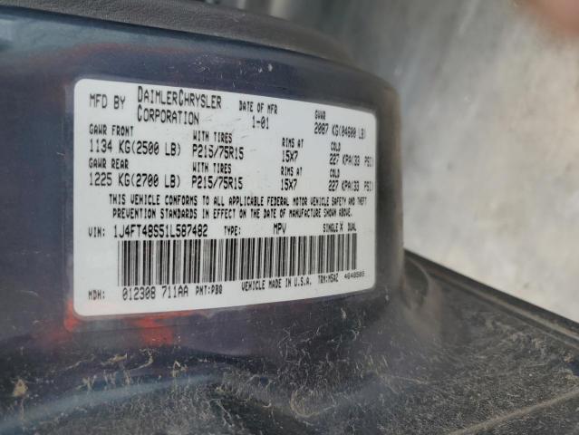 Photo 10 from auction – 2001 JEEP CHEROKEE S with VIN 1J4FT48S51L587482