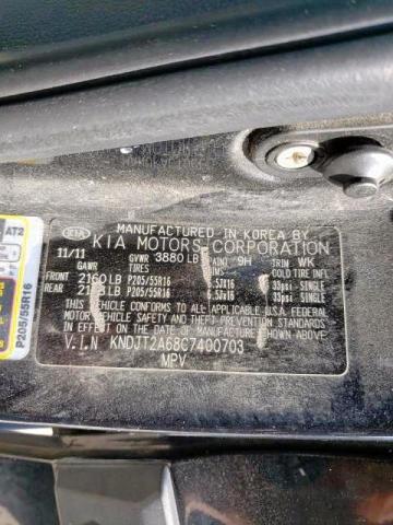Photo 10 from auction – 2012 KIA SOUL with VIN KNDJT2A68C7400703