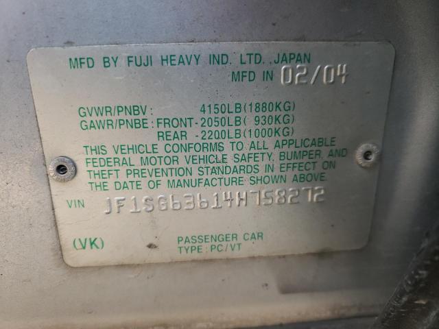 Photo 10 from auction – 2004 SUBARU FORESTER 2 with VIN JF1SG63614H758272
