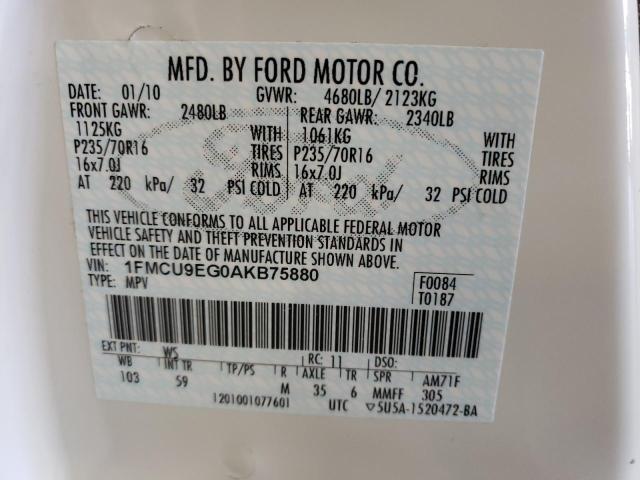 Photo 10 from auction – 2010 FORD ESCAPE LIM with VIN 1FMCU9EG0AKB75880
