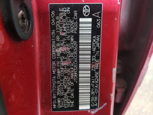 Photo 10 from auction – 2006 TOYOTA COROLLA CE with VIN JTDBR32E060083639