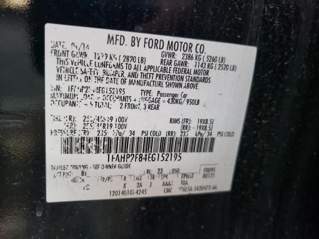 Photo 10 from auction – 2014 FORD TAURUS LIM with VIN 1FAHP2F84EG152195