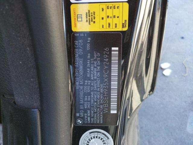 Photo 10 from auction – 2009 BMW M6 with VIN WBSEH935X9CY24926