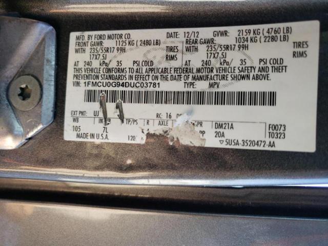 Photo 10 from auction – 2013 FORD ESCAPE SE with VIN 1FMCU0G94DUC03781