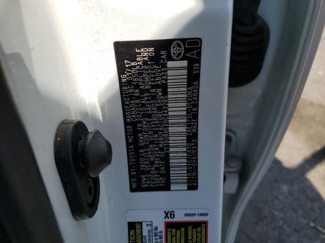 Photo 10 from auction – 2017 TOYOTA COROLLA L with VIN 2T1BURHEXHC842265