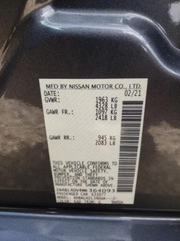 Photo 10 from auction – 2021 NISSAN ALTIMA SV with VIN 1N4BL4DV4MN364093