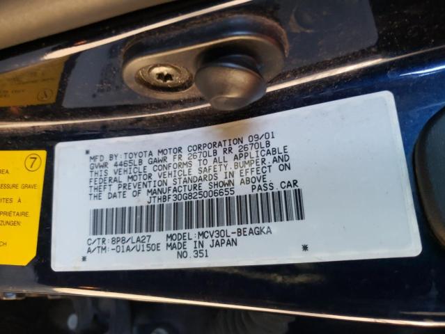 Photo 10 from auction – 2002 LEXUS ES 300 with VIN JTHBF30G825006655