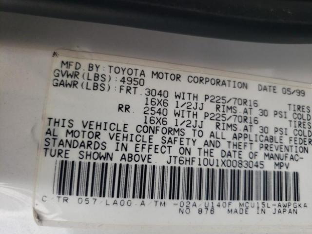 Photo 10 from auction – 1999 LEXUS RX 300 with VIN JT6HF10U1X0083045