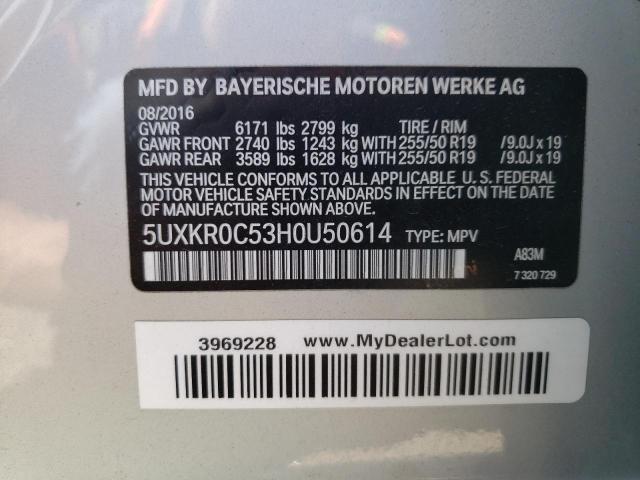 Photo 10 from auction – 2017 BMW X5 XDRIVE3 with VIN 5UXKR0C53H0U50614