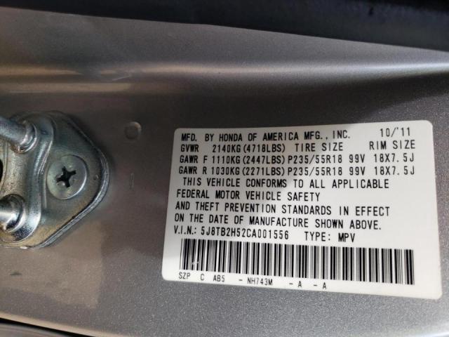 Zdjęcie 10 z aukcji – 2012 ACURA RDX TECHNO z VIN 5J8TB2H52CA001556