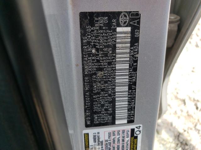 Photo 10 from auction – 2005 TOYOTA COROLLA MA with VIN 2T1LR30E25C480474