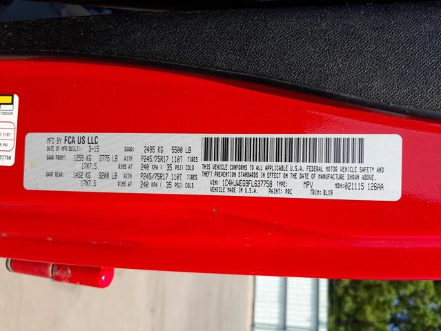 Photo 10 from auction – 2015 JEEP WRANGLER U with VIN 1C4HJWEG9FL637758