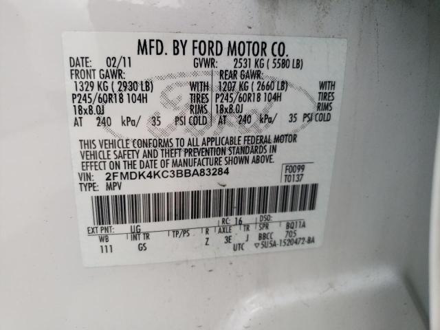 Photo 10 from auction – 2011 FORD EDGE LIMIT with VIN 2FMDK4KC3BBA83284