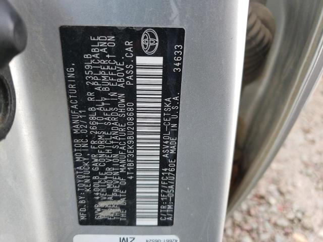 Foto 10 de la subasta – 2011 TOYOTA CAMRY BASE con VIN 4T1BF3EK9BU208680