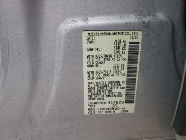Photo 10 from auction – 2010 NISSAN FRONTIER C with VIN 1N6AD0EV2AC417629