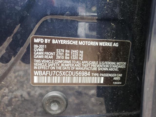 Foto 10 de la subasta – 2012 BMW 535 XI con VIN WBAFU7C5XCDU56984