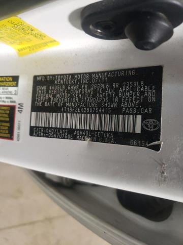 صورة رقم 10 من المزاد - 2011 TOYOTA CAMRY BASE مع VIN 4T1BF3EK2BU754415