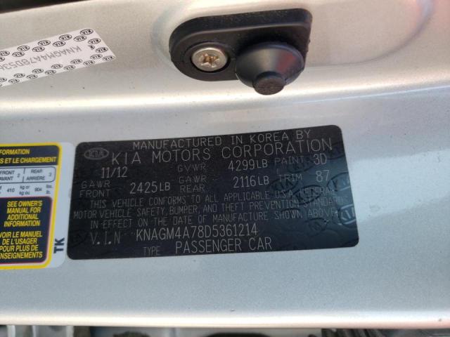 Photo 10 from auction – 2013 KIA OPTIMA LX with VIN KNAGM4A78D5361214