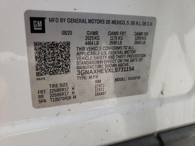 Photo 10 from auction – 2020 CHEVROLET EQUINOX LS with VIN 3GNAXHEVXLS731154