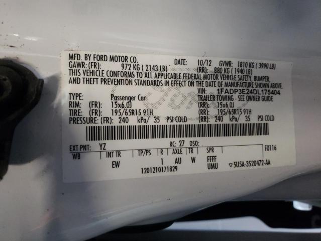 Photo 10 from auction – 2013 FORD FOCUS S with VIN 1FADP3E24DL175404