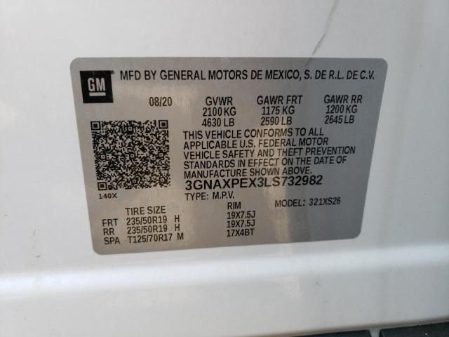 Photo 10 from auction – 2020 CHEVROLET EQUINOX PR with VIN 3GNAXPEX3LS732982
