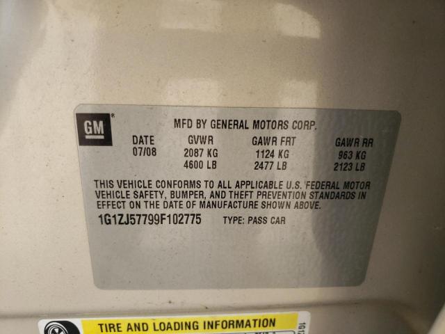Photo 10 from auction – 2009 CHEVROLET MALIBU 2LT with VIN 1G1ZJ57799F102775