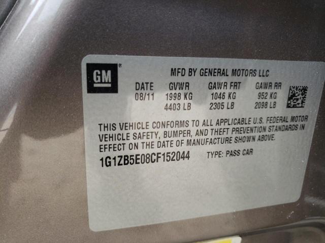 Photo 10 from auction – 2012 CHEVROLET MALIBU LS with VIN 1G1ZB5E08CF152044