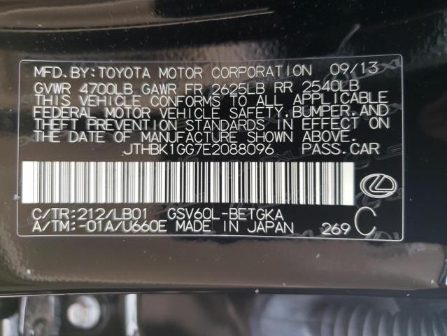 Photo 10 from auction – 2014 LEXUS ES 350 with VIN JTHBK1GG7E2088096