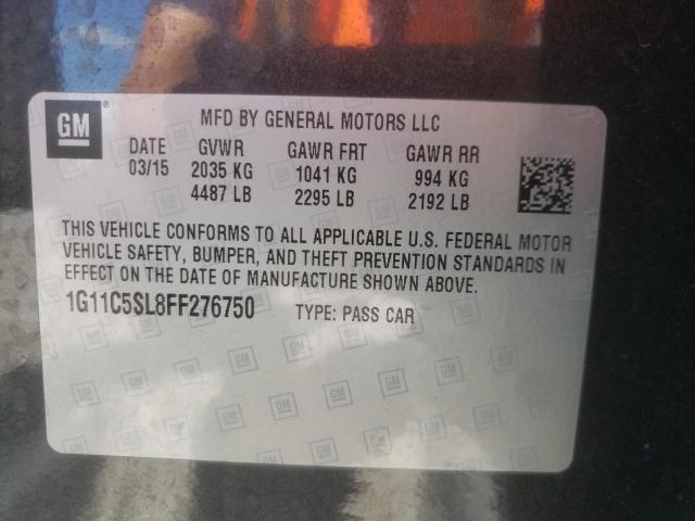 Photo 10 from auction – 2015 CHEVROLET MALIBU 1LT with VIN 1G11C5SL8FF276750