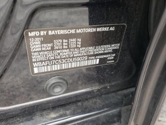Photo 10 from auction – 2012 BMW 535 XI with VIN WBAFU7C53CDU59029