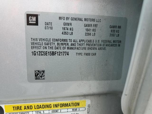 Photo 10 from auction – 2011 CHEVROLET MALIBU LTZ with VIN 1G1ZC5E15BF121774