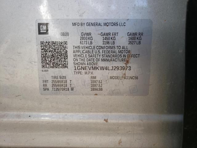 Photo 10 from auction – 2020 CHEVROLET TRAVERSE L with VIN 1GNEVMKW4LJ293973