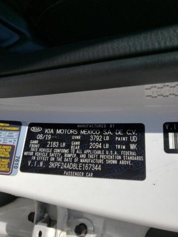 Photo 10 from auction – 2020 KIA FORTE FE with VIN 3KPF24AD8LE167344